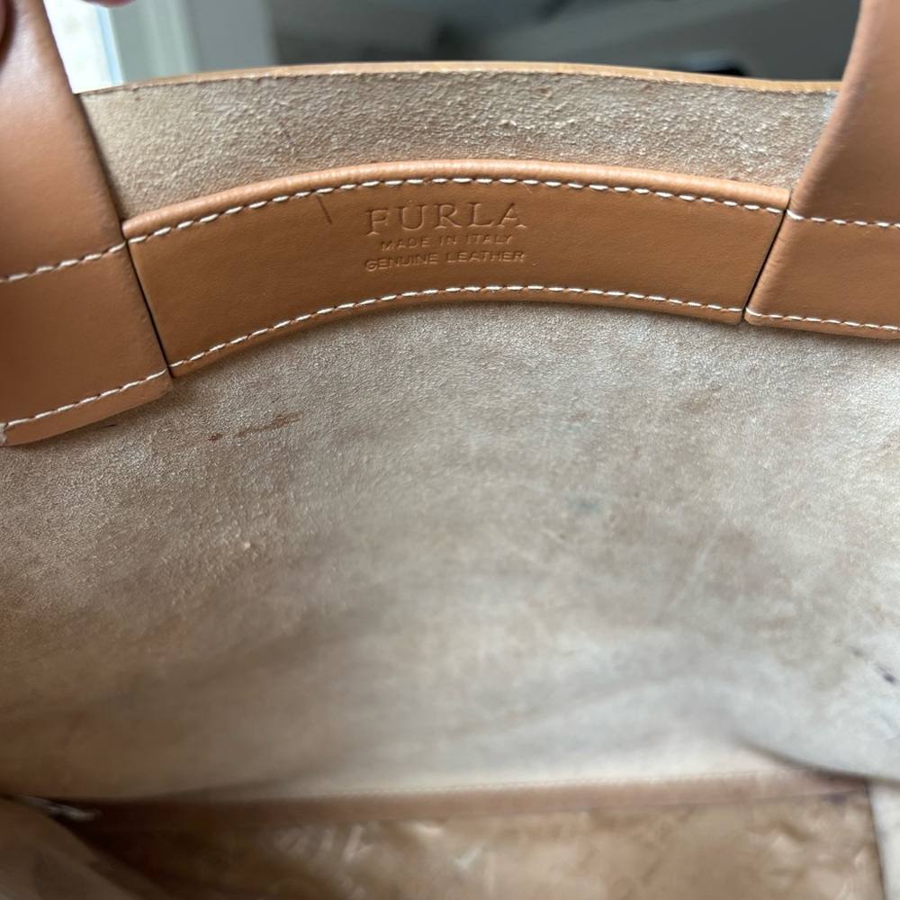 Furla Tan Leather Tote - Picture 7 of 11